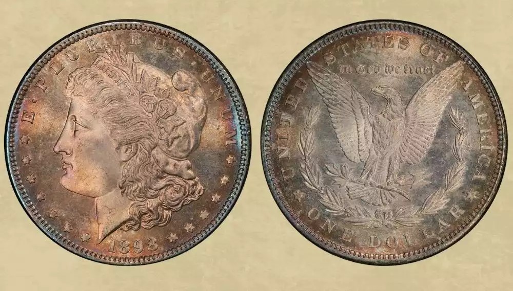 1898-O Morgan dollar reverse close-up showing repunched mint mark with secondary O impression visible under magnification